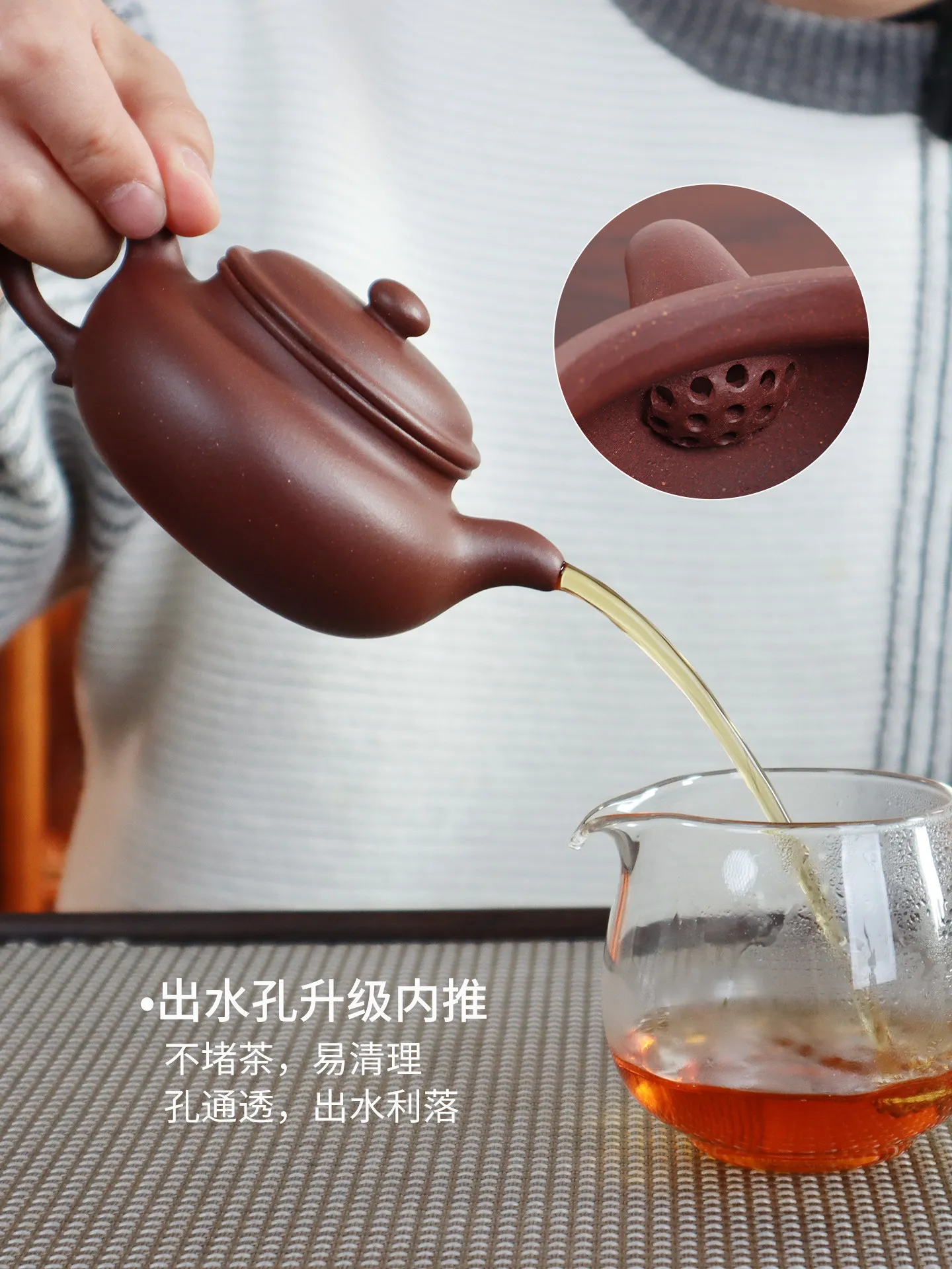 德源昌紫砂壶纯手工泡茶壶专用正品茶具官方原矿底槽紫泥仿古半手 - 4